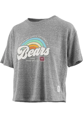 Pressbox Missouri State Bears Womens Grey Sunrise Script Short Sleeve T-Shirt