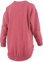 Pressbox Kansas Jayhawks Womens Red Bakersfield Crew Sweatshirt