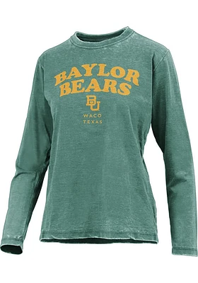 Pressbox Baylor Bears Womens Green Visalia LS Tee