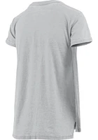 Pressbox SMU Mustangs Womens Grey Piper Short Sleeve T-Shirt