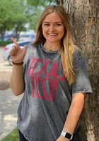 Pressbox Texas Tech Red Raiders Womens Black Mineral Wash Zeppelin Short Sleeve T-Shirt