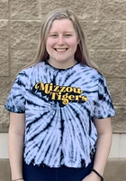 Pressbox Missouri Tigers Womens Black Tie Dye Campus Crop Short Sleeve T-Shirt