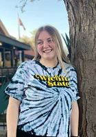 Pressbox Wichita State Shockers Womens Black Tie Dye Campus Crop Short Sleeve T-Shirt