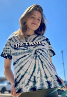Pressbox Detroit Womens Black Tie-Dye Short Sleeve T-Shirt