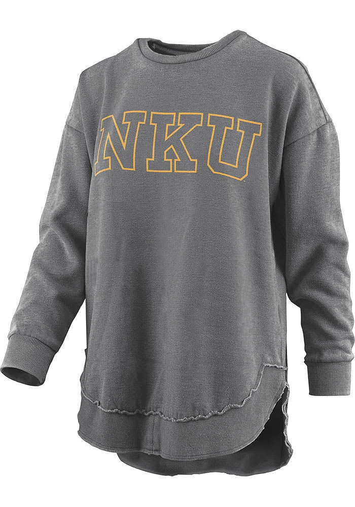 Pressbox Northern Kentucky Norse Womens Black Super Block Crew Sweatshirt