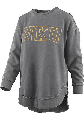Pressbox Northern Kentucky Norse Womens Black Super Block Crew Sweatshirt