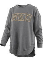 Pressbox Northern Kentucky Norse Womens Black Super Block Crew Sweatshirt