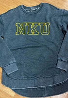 Pressbox Northern Kentucky Norse Womens Black Super Block Crew Sweatshirt
