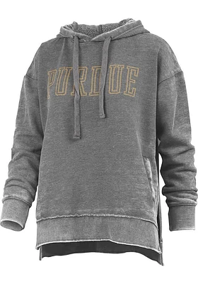 Pressbox Purdue Boilermakers Womens Black Marni Hooded Sweatshirt