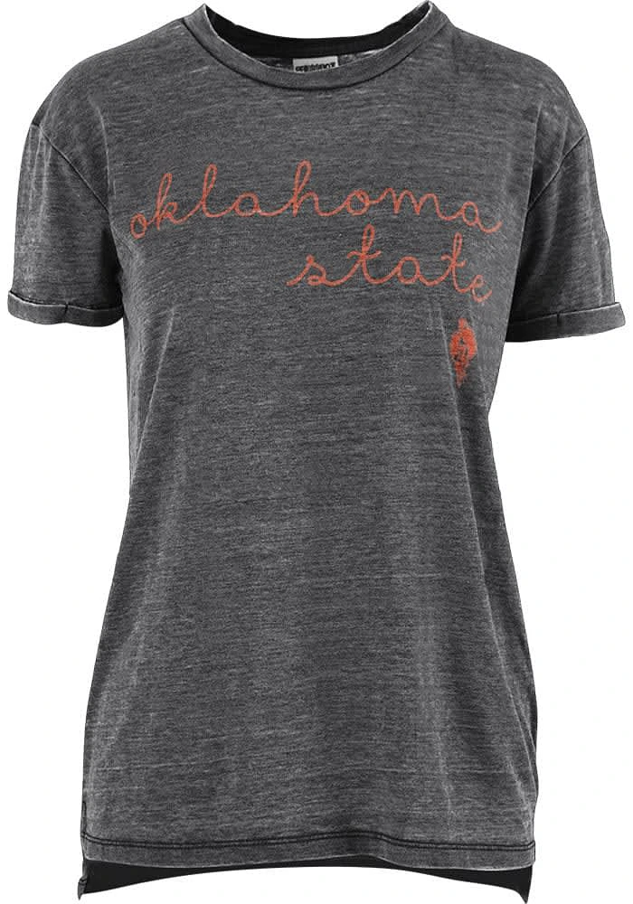Pressbox Oklahoma State Cowboys Womens Black Regan Short Sleeve T-Shirt