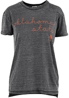 Pressbox Oklahoma State Cowboys Womens Black Regan Short Sleeve T-Shirt