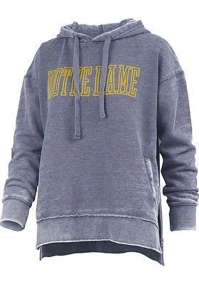 Pressbox Notre Dame Fighting Irish Womens Navy Blue Marni Hooded Sweatshirt