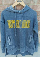 Pressbox Notre Dame Fighting Irish Womens Navy Blue Marni Hooded Sweatshirt