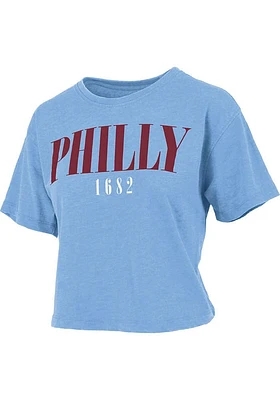 Pressbox Philadelphia Womens Wordmark Short Sleeve T-Shirt