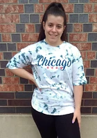 Pressbox Chicago Womens Navy Blue Wordmark Short Sleeve T-Shirt