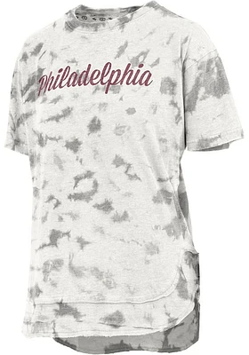 Pressbox Philadelphia Womens Black Wordmark Short Sleeve T-Shirt