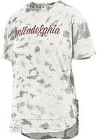 Pressbox Philadelphia Womens Black Wordmark Short Sleeve T-Shirt