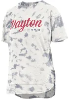 Pressbox Dayton Womens Navy Blue Stacked Script Short Sleeve T-Shirt