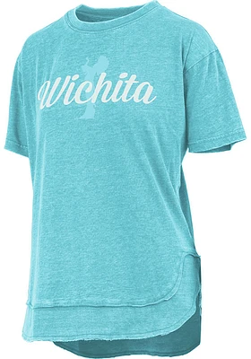 Pressbox Wichita Womens Green Wordmark Short Sleeve T-Shirt