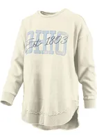 Pressbox Ohio Womens Ivory Script Crew Sweatshirt