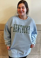 Pressbox Kentucky Womens Blue Wordmark Crew Sweatshirt