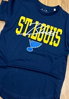 St Louis Blues Womens Navy Blue Classic Short Sleeve T-Shirt