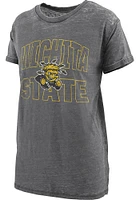 Pressbox Wichita State Shockers Womens Black Burnout Maxine Short Sleeve T-Shirt