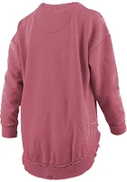 Pressbox Iowa State Cyclones Womens Crimson Burnout Bakersfield Poncho Crew Sweatshirt