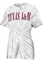 Pressbox Texas A&M Aggies Womens Grey Tie Dye Showtime Short Sleeve T-Shirt