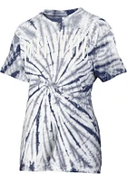 Pressbox Penn State Nittany Lions Womens Navy Blue Tie Dye Showtime Short Sleeve T-Shirt
