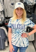 Pressbox Penn State Nittany Lions Womens Navy Blue Tie Dye Showtime Short Sleeve T-Shirt