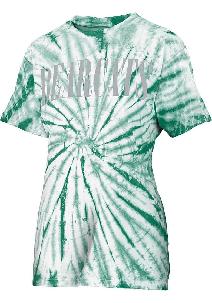 Pressbox Northwest Missouri State Bearcats Womens Green Tie Dye Showtime Short Sleeve T-Shirt