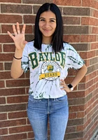 Pressbox Baylor Bears Womens Green Tie Dye Gibraltar Crop Short Sleeve T-Shirt