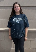 Pressbox Villanova Wildcats Womens Navy Blue Bleach Wash Bonanza Short Sleeve T-Shirt