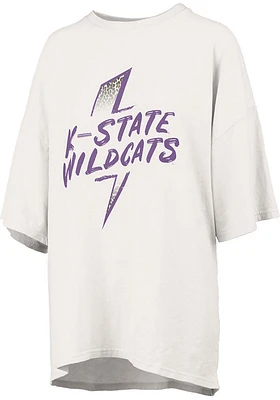 Pressbox K-State Wildcats Womens Ivory Rock and Roll Ruby Tuesday Short Sleeve T-Shirt