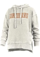 Pressbox Texas Longhorns Womens Ivory Burnout Marni Hooded Sweatshirt