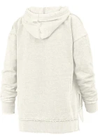 Pressbox Texas Longhorns Womens Ivory Burnout Marni Hooded Sweatshirt