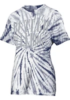 Pressbox Butler Bulldogs Womens Navy Blue Tie Dye Showtime Short Sleeve T-Shirt
