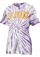 Pressbox LSU Tigers Womens Purple Tie Dye Showtime Short Sleeve T-Shirt