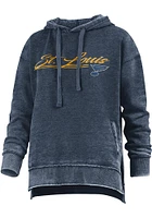 St Louis Blues Womens Navy Blue Poncho Hooded Sweatshirt