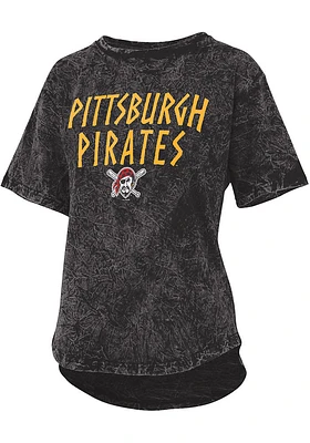 Pittsburgh Pirates Womens Black Mineral Short Sleeve T-Shirt