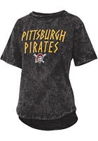 Pittsburgh Pirates Womens Black Mineral Short Sleeve T-Shirt