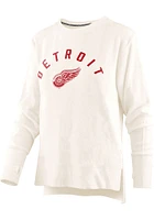 Detroit Red Wings Womens Ivory Cuddle Crew Sweatshirt