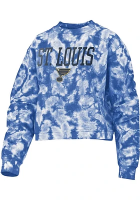 St Louis Blues Womens Blue Tie Dye Crew Sweatshirt