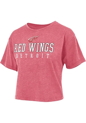 Detroit Red Wings Womens Vintage Crop Short Sleeve T-Shirt