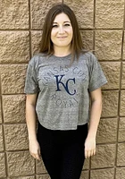 Kansas City Royals Womens Grey Knobi Short Sleeve T-Shirt