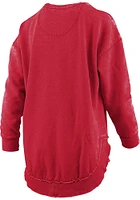 Pressbox Western Kentucky Hilltoppers Womens Red Poncho Crew Sweatshirt