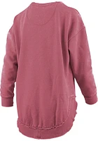 Pressbox Oklahoma Sooners Womens Crimson Poncho Crew Sweatshirt