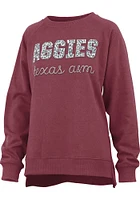 Pressbox Texas A&M Aggies Womens Maroon Steamboat Crew Sweatshirt