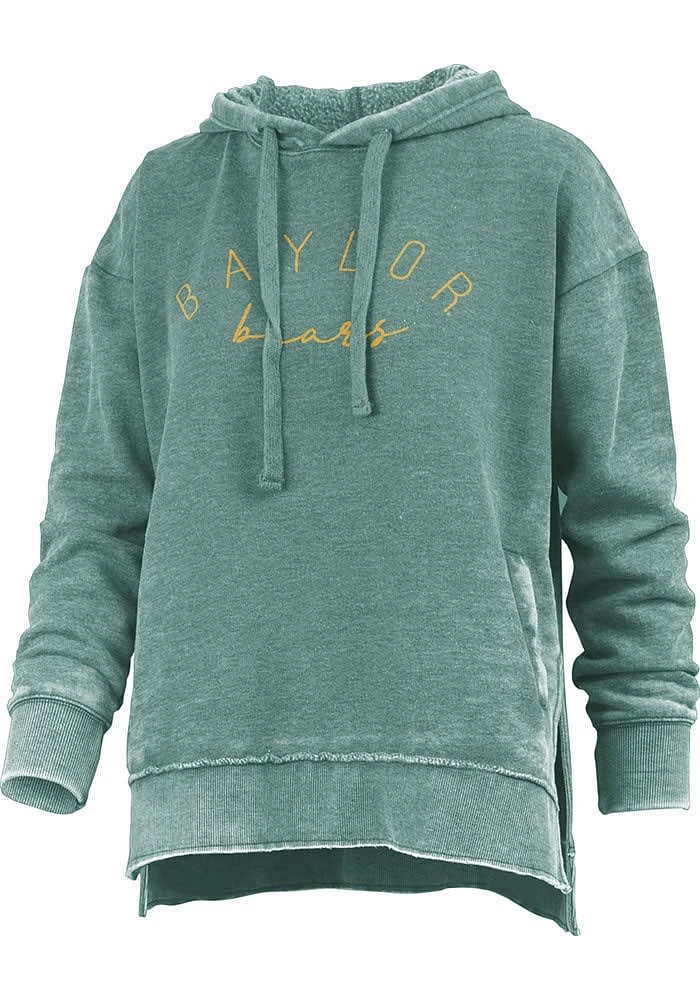 Pressbox Baylor Bears Womens Green Marni Design Hooded Sweatshirt